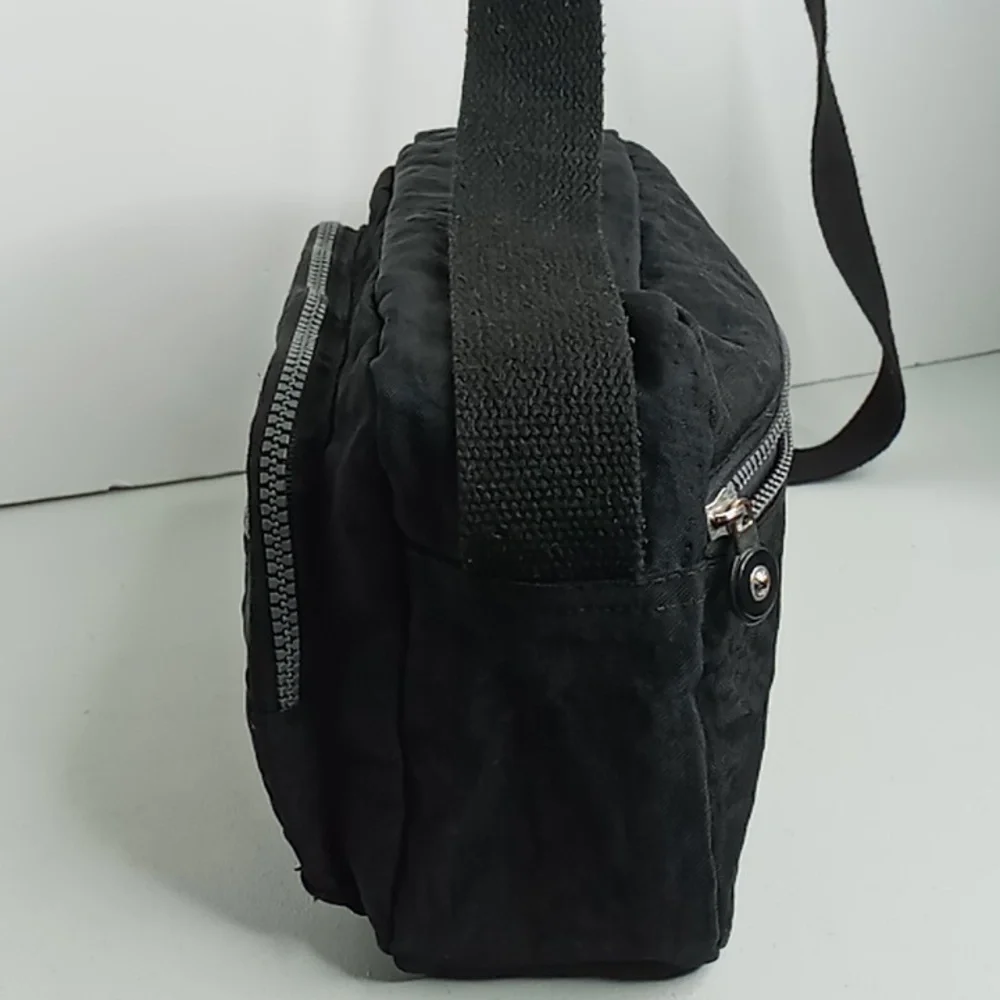SPORT - Black Crossbody/Fanny Pack- Black Water Resistant - Large Travel Size